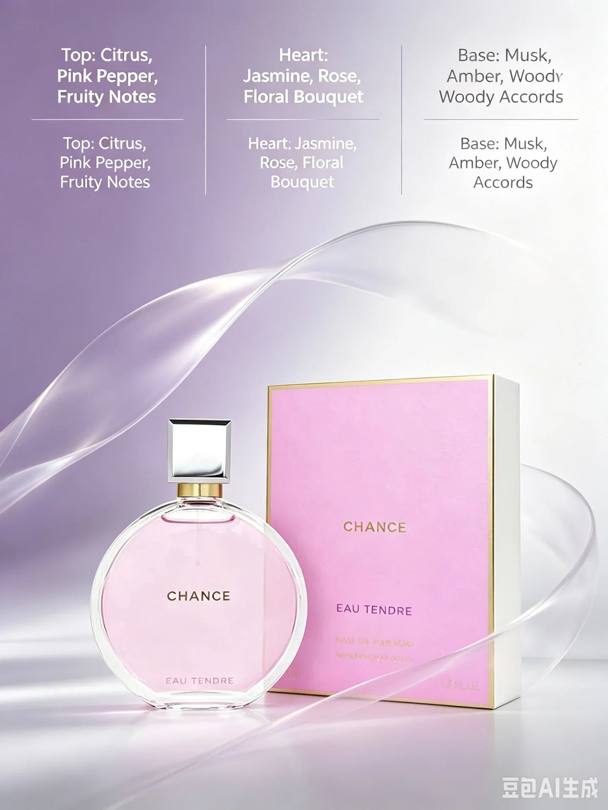 Chanel Chance Eau Tendre Eau de Parfum Spray 100ml 3.4 oz Floral Fragrance Unisex