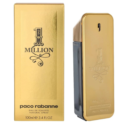 Paco Rabanne 1 Million Eau de Toilette Spray 3.4 oz for Men Spicy Amber Perfume