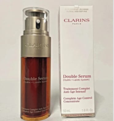 Clarins Double Serum Complete Age Defying Concentrate 1.6oz 50ml Hydric Lipidic