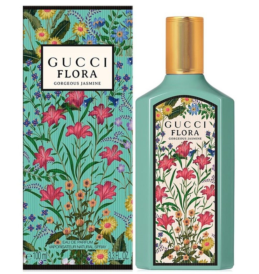Gucci Flora Gorgeous Jasmine Eau de Parfum Spray 100ml 3.4 oz Women's Floral Perfume
