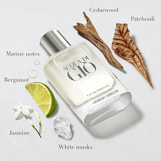 Giorgio Armani Acqua di Gio Eau de Toilette Spray for Men Fresh Aquatic Cologne