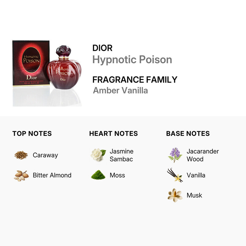 Dior Hypnotic Poison Eau de Toilette 100ml Women’s Vanilla Almond Fragrance