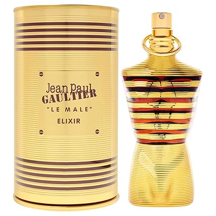 Jean Paul Gaultier Le Male Elixir Parfum Spray for Men 2.5 oz 75ml Vanilla Amber Scent