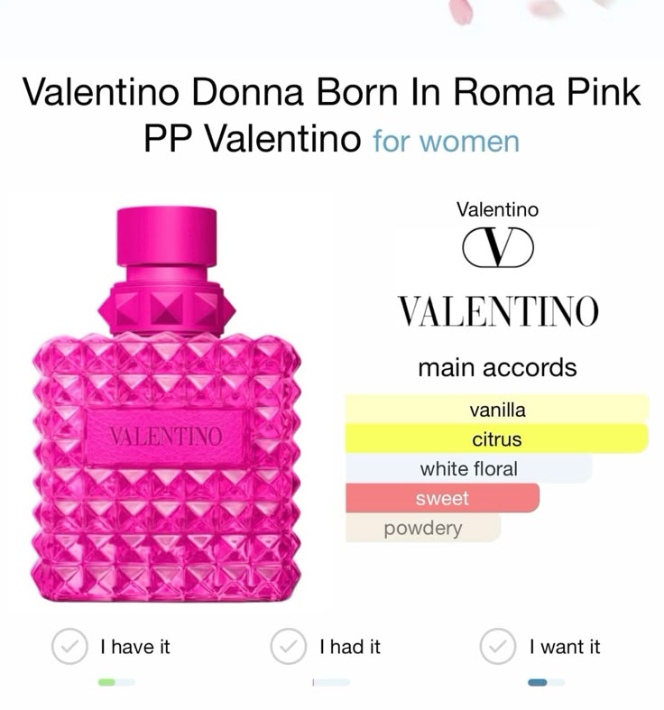 Valentino Donna Born in Roma Pink PP Eau de Parfum 100ml for Women Fruity Floral