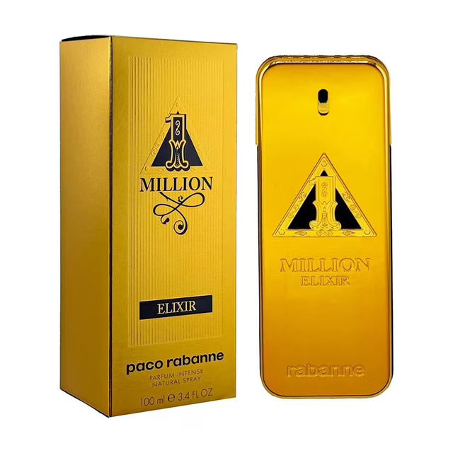 Rabanne 1 Million Elixir Parfum Spray for Men 100ml 3.4 oz Amber Woody Spicy Fragrance
