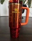 Stanley x KAROL G Quencher H2.0 Tumbler 40 oz Gold Floral Insulated Stainless Steel Cup