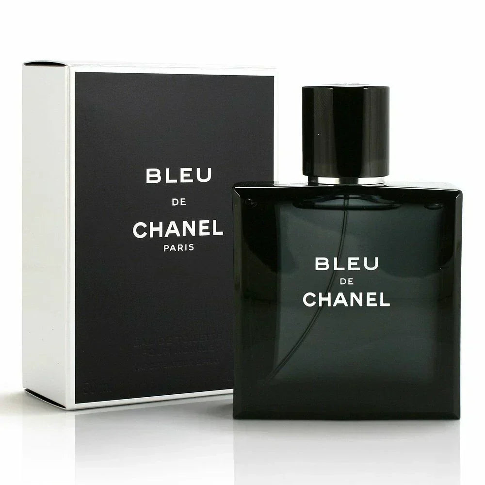 Bleu de Chanel Eau de Toilette Spray for Men 3.4 oz 100ml Fresh Woody Fragrance