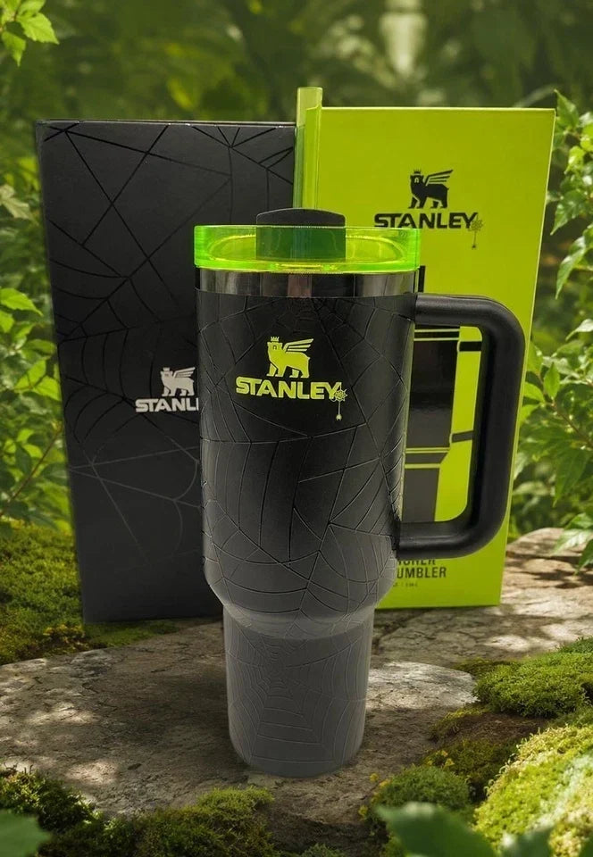 Stanley Halloween Web Glow Quencher H2.0 Tumbler 40 oz Glow Spiderweb Insulated Cup