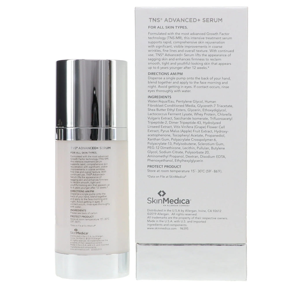 SkinMedica TNS Advanced+ Anti-Aging Serum 1 oz 30ml Dual-Chamber Facial Serum