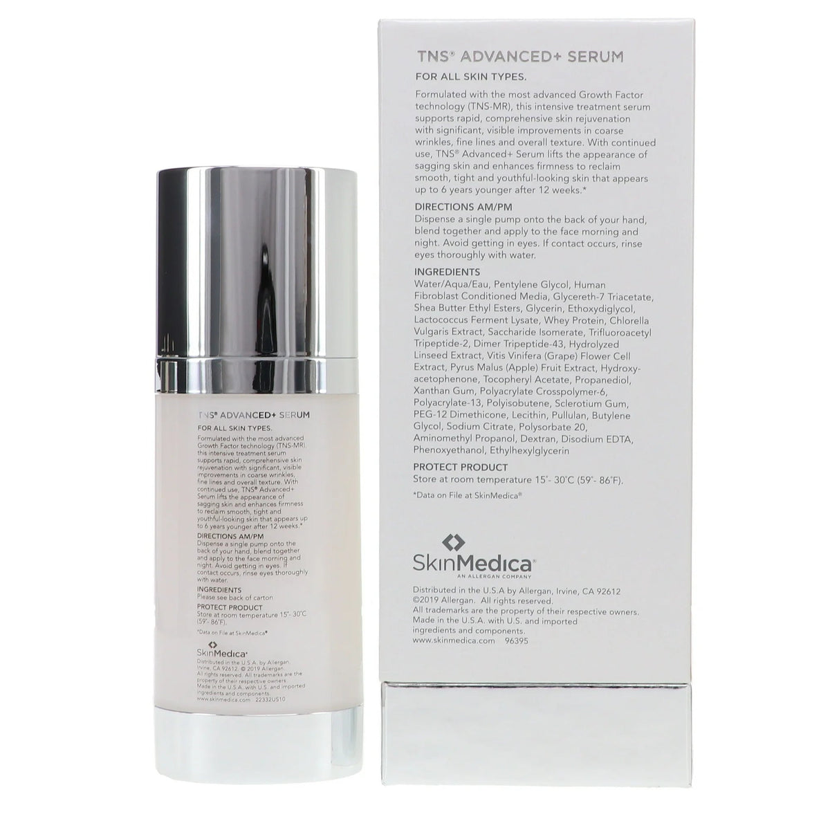 SkinMedica TNS Advanced+ Anti-Aging Serum 1 oz 30ml Dual-Chamber Facial Serum