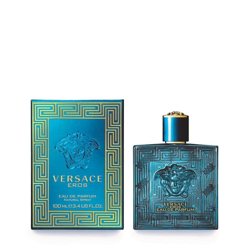 Versace Eros Eau de Parfum Spray for Men 100ml 3.4 oz Amber Woody Fragrance