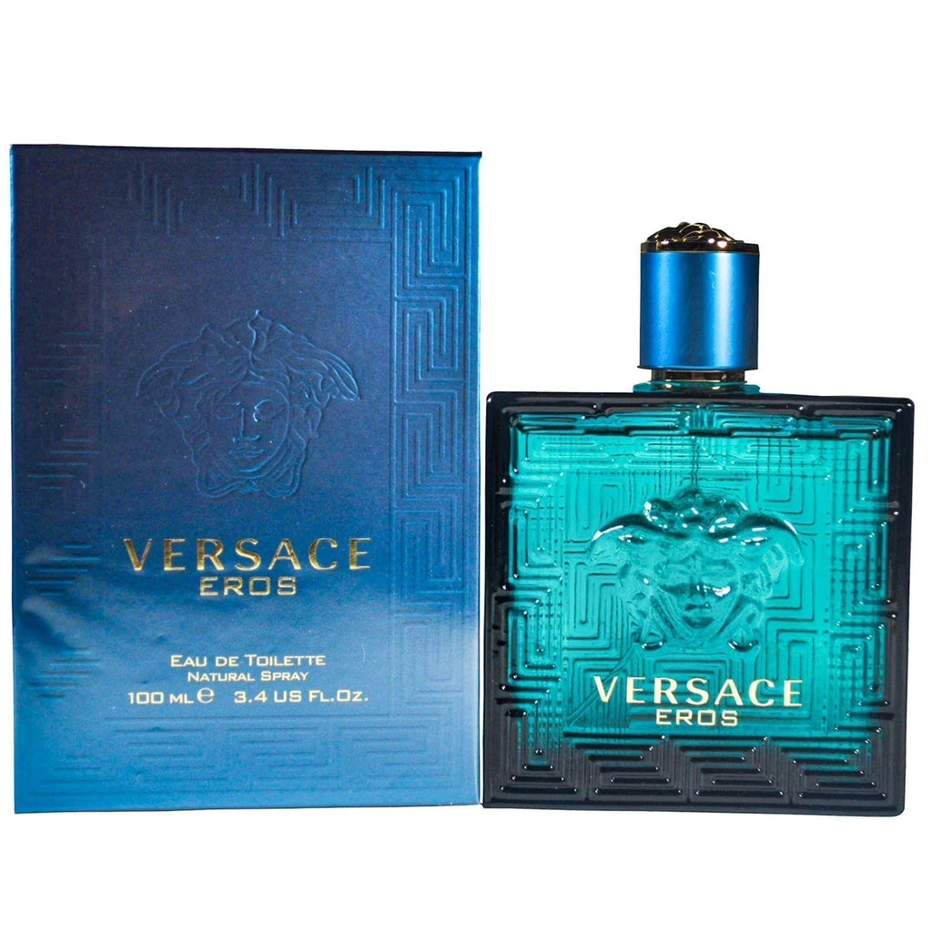 Versace Eros Eau de Toilette Spray for Men Fresh Mint Green Apple Woody Fragrance